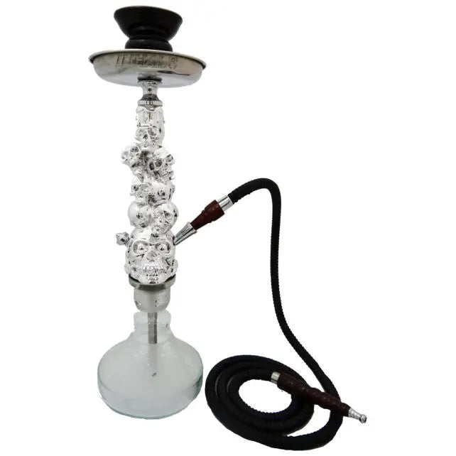 Mini Skull Hookah Chrome