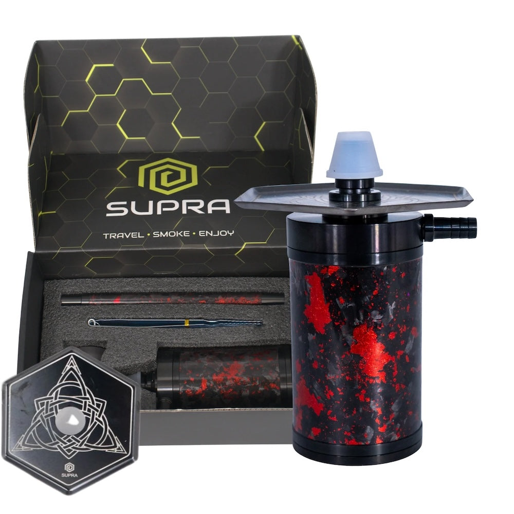 Supra Hexa Hookah Black Red