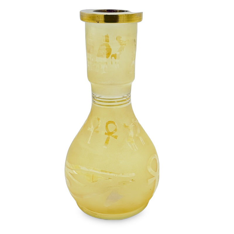 Teardrop Frosted Hookah Vase - Amber