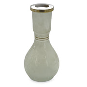 Teardrop Frosted Hookah Vase - white
