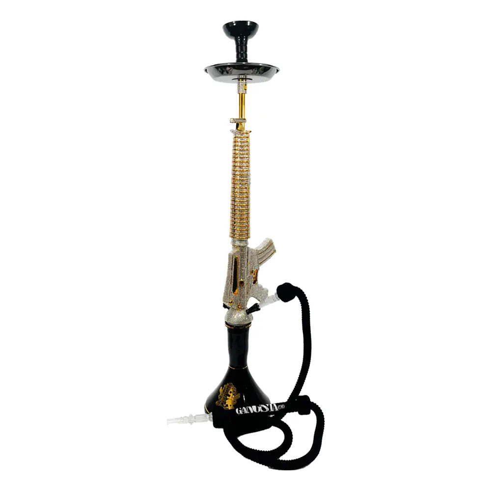 Gangsta Terminator Hookah 33" Gold Diamond