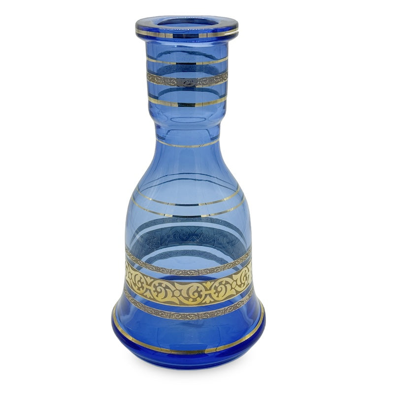 Zahrah Bohemian Glass Hookah Base Blue