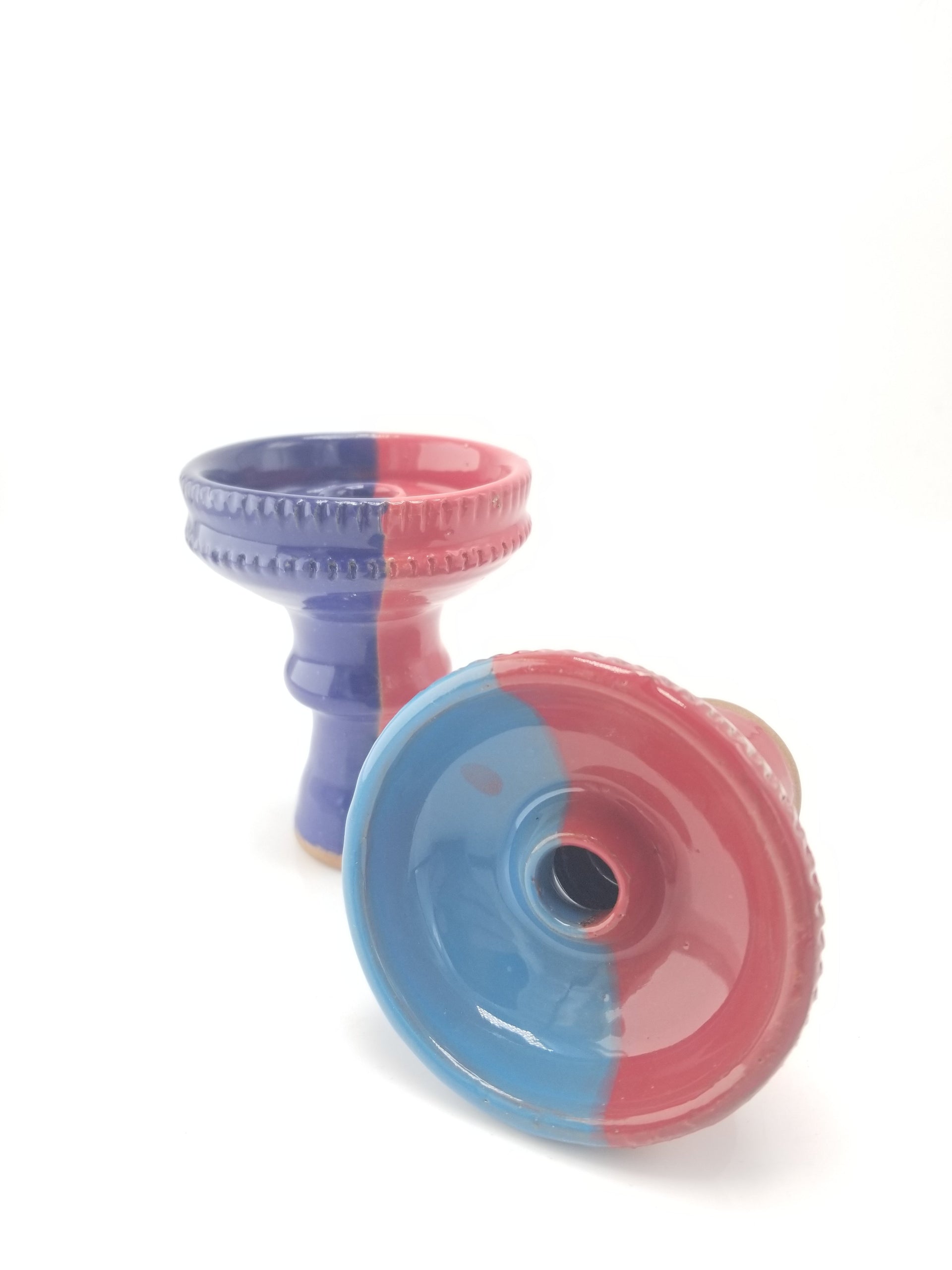 Zahrah Ridged Clay Funnel Bowl - TheHookah.com