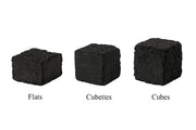 Titanium Cubettes Coconut Hookah Charcoal 120pcs size comparison - TheHookah.com