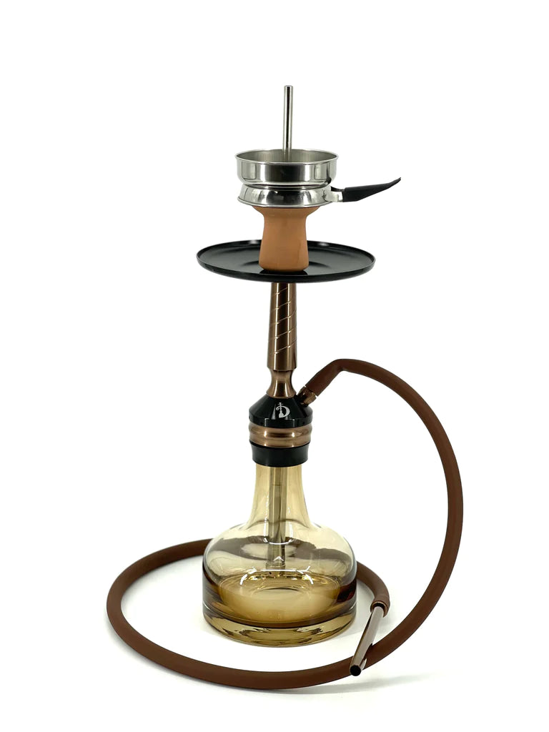 D Hookah Spiral 20" Brown Stem Base and Hose