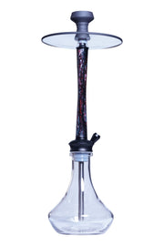 Everember Ray Hookah Bloodstone black red stem with clear base