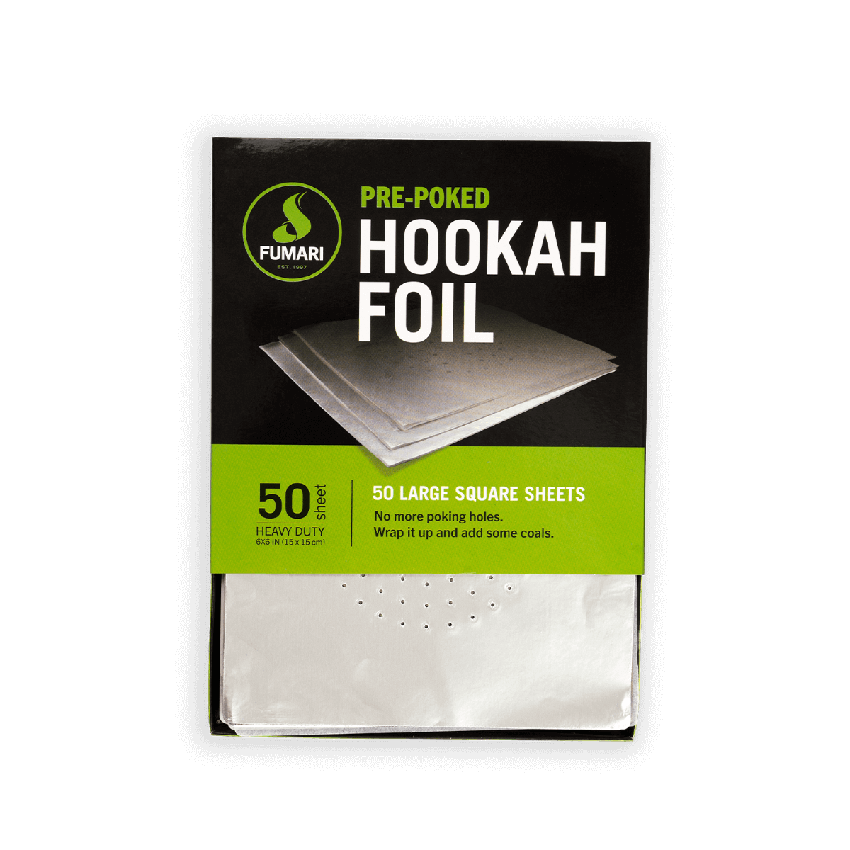 Fumari Pre-Poked Hookah Foil 50pc Pack
