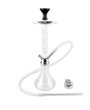 Rip Acdrylic Hookah 24" Clear Stem and base and led light controler