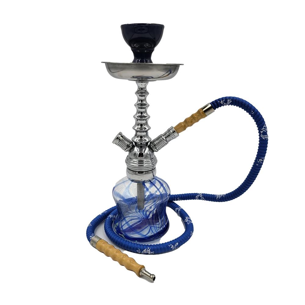 Zahara Hookh Blue Swirl Base with Chrome Stem