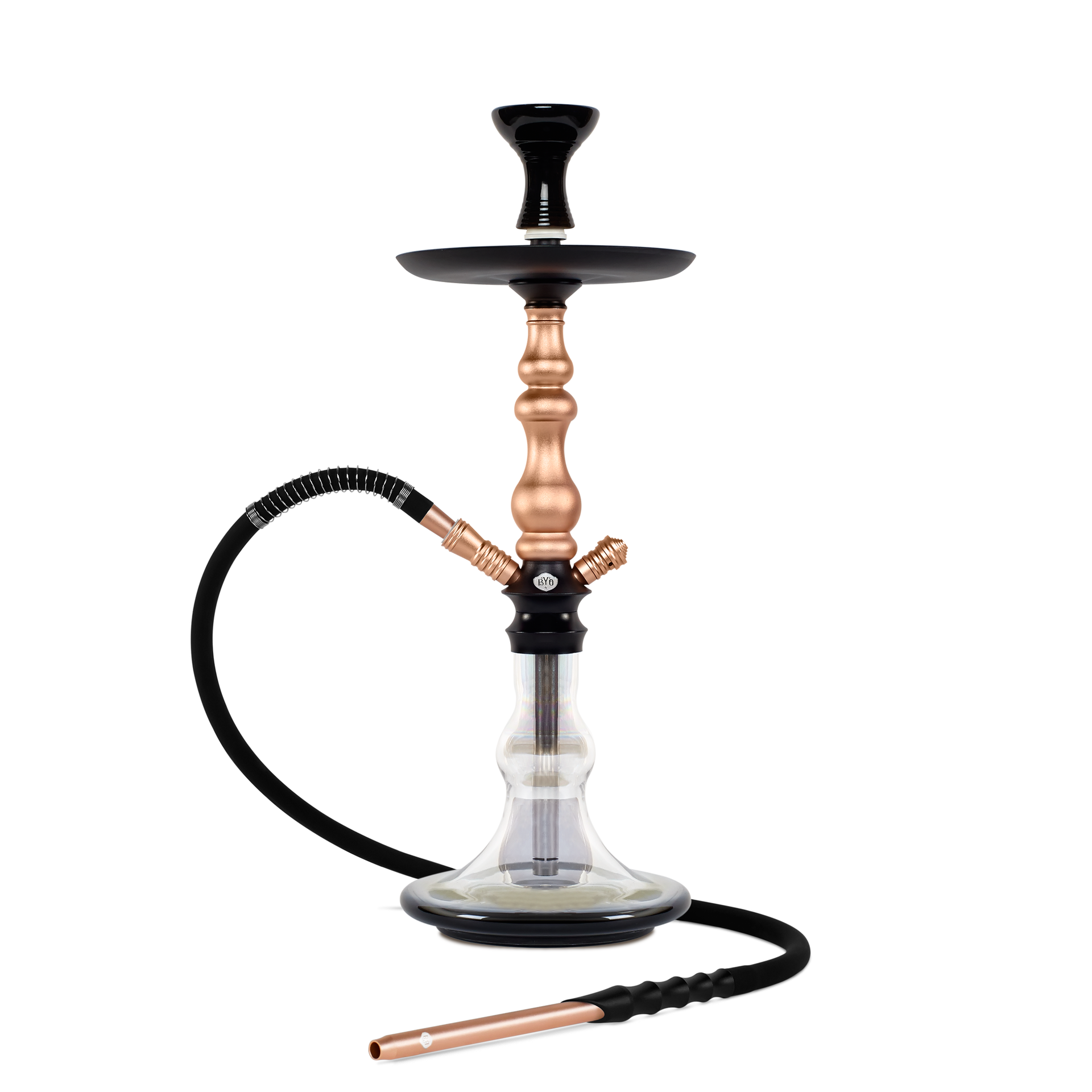 BYO Adele Hookah 22" gold stem with matching clear base