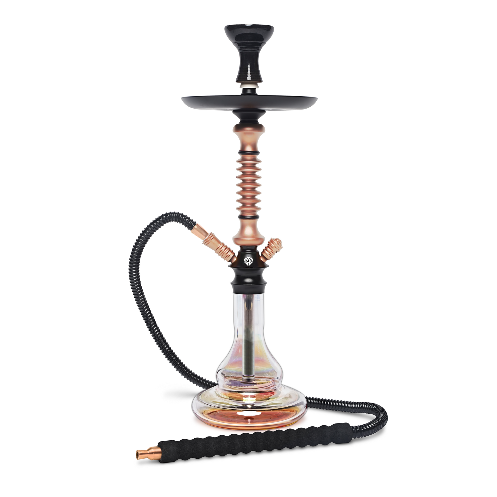 BYO Apollo Hookah 23" gold stem with matching clear base