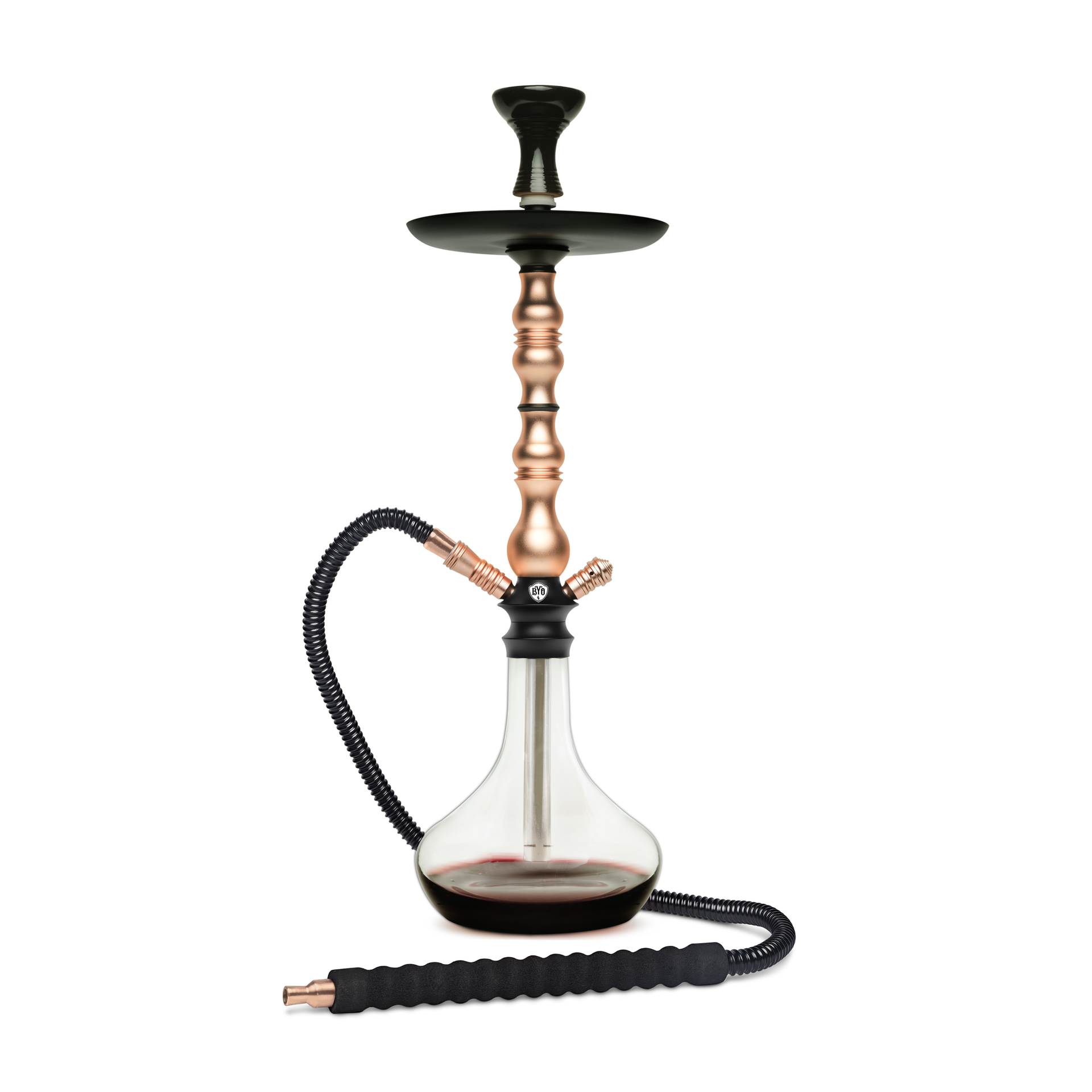 BYO Atlas Hookah 27" Gold stem with matching clear base