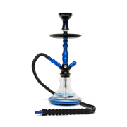 BYO Aura Hookah 18" Blue stem with matching clear base