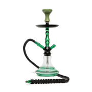 BYO Aura Hookah 18" Green stem with matching clear base