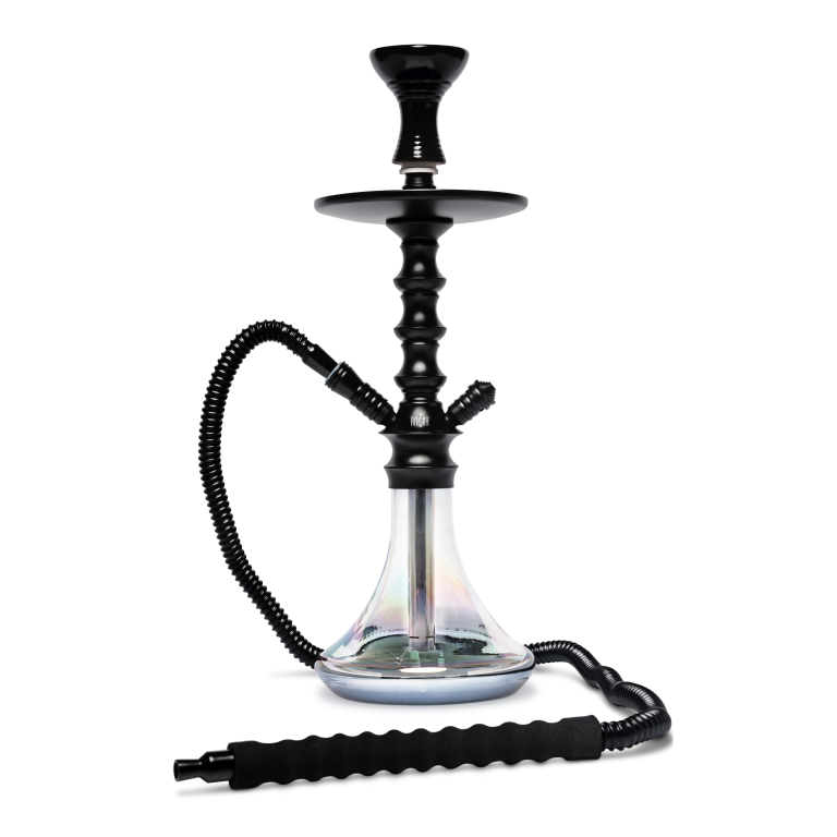BYO Nebula Hookah 18 inch with Black Stem matching bowl and clear base