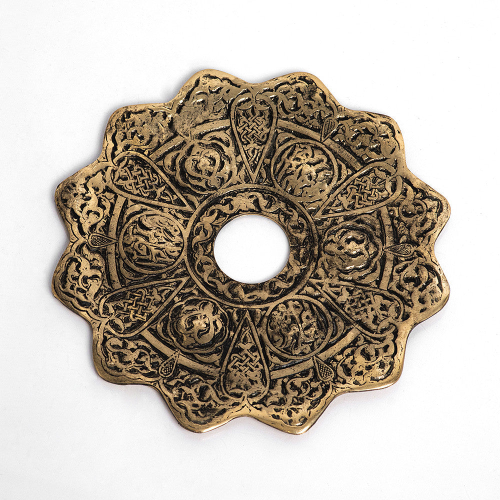 パリカ　オトガ　ランチョン　廻螺セット Shika Anchor Brass Hookah Tray - TheHookah.com