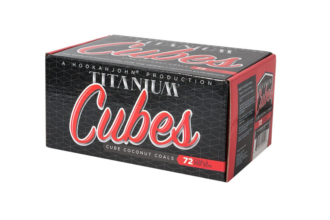 Titanium Cubes Coconut Hookah Charcoal 72pcs - TheHookah.com