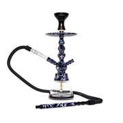 BYO Toker Hookah 18" skull design black and white matching handle hose