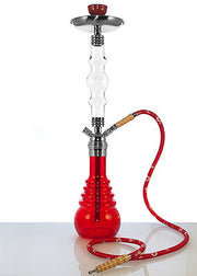 Zahrah Vitreous Hookah Red - TheHookah.com